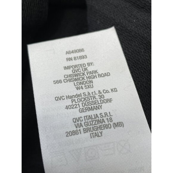 Sport Savvy Petite French Terry Zip Front Dress Size Medium Short Sleeve Black - Picture 7 of 7